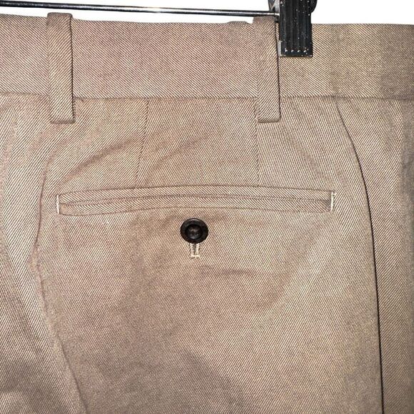 Polo Ralph Lauren Fine Tailoring Tobacco Brown Twill Trousers 36/30 - Picture 8 of 13